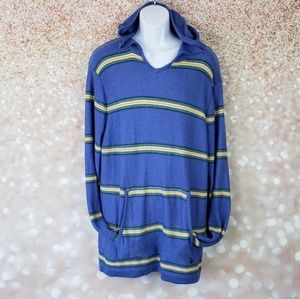 Volcom Hooded Knit Poncho Wool blend Sweater XL